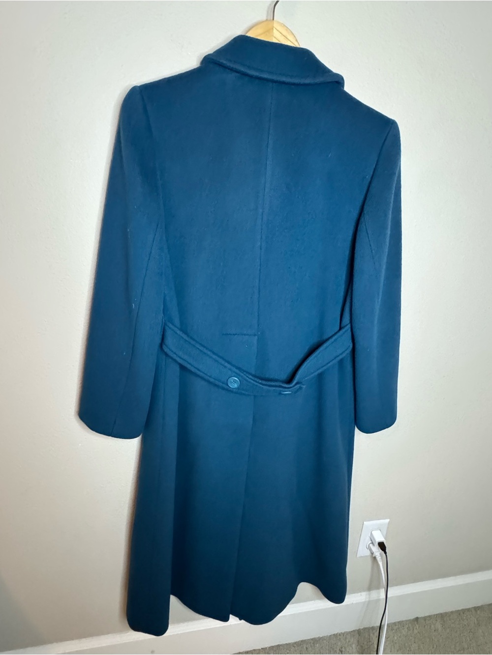 Vintage Pendleton Blue Teal Long Wool Coat Size 8 Made USA Full Length - Picture 2 of 6